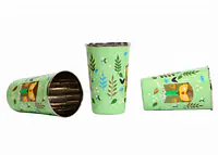 Steel Tumbler Big-Owl Tie Green ( set of 3 ) - Master