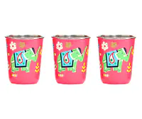 Steel Tumbler Small-ELEPHANT STAR-Pink ( set of 3 ) - Master