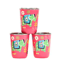 Steel Tumbler Small-ELEPHANT STAR-Pink ( set of 3 ) - Master