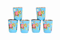 Steel Tumbler Small-ELEPHANT STAR-Blue ( set of 6 ) - Master