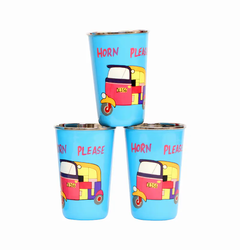 Steel Tumbler Big-Auto Blue ( set of 3 ) - Master