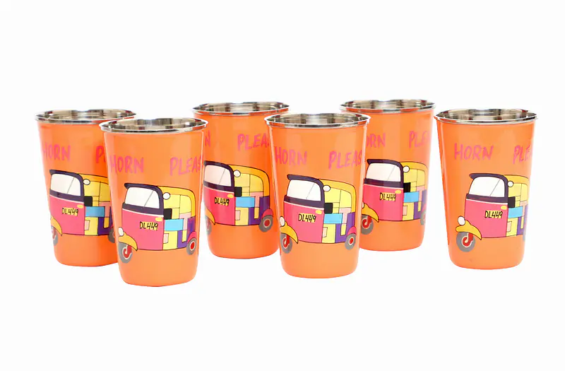 Steel Tumbler Big-Auto Orange ( set of 6 ) - Master