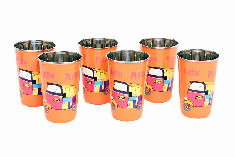 Steel Tumbler Big-Auto Orange ( set of 6 ) - Master