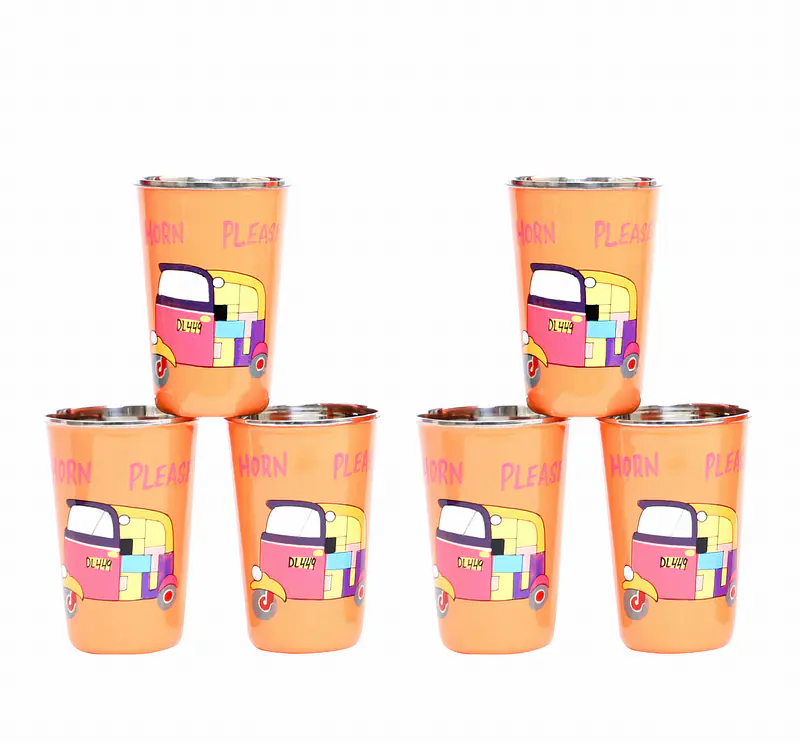Steel Tumbler Big-Auto Orange ( set of 6 ) - Master