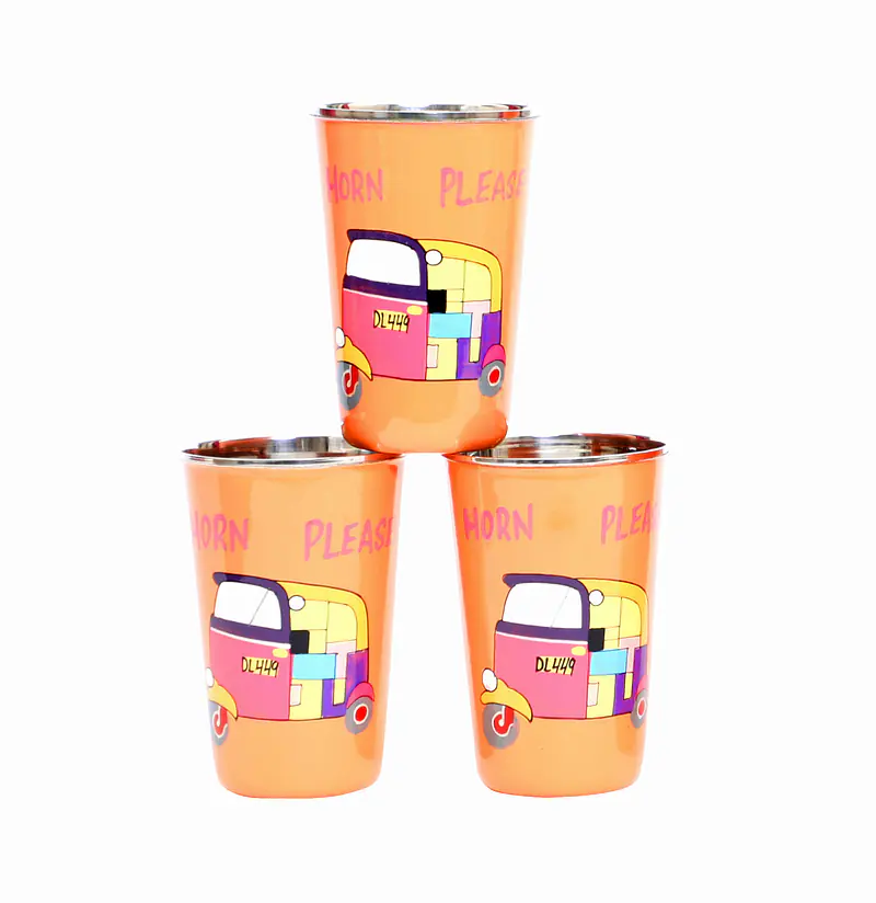 Steel Tumbler Big-Auto Orange ( set of 3 ) - Master