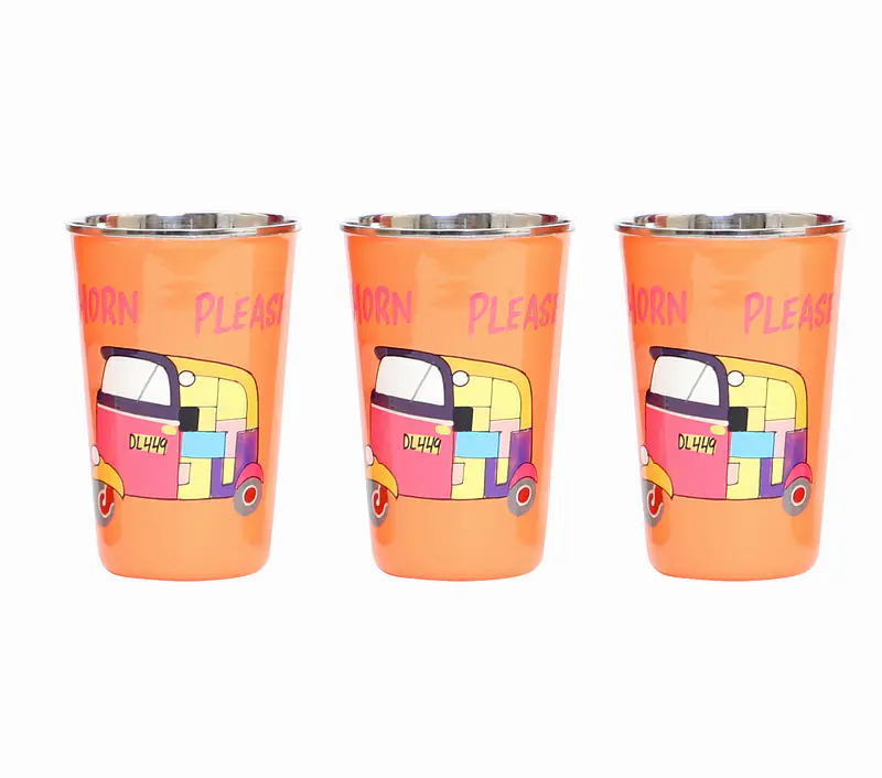 Steel Tumbler Big-Auto Orange ( set of 3 ) - Master