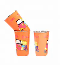Steel Tumbler Big-Auto Orange ( set of 3 ) - Master