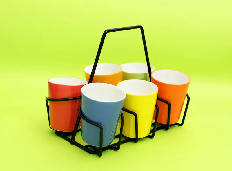 Cutting Chai ceramic glasses with stand - Master