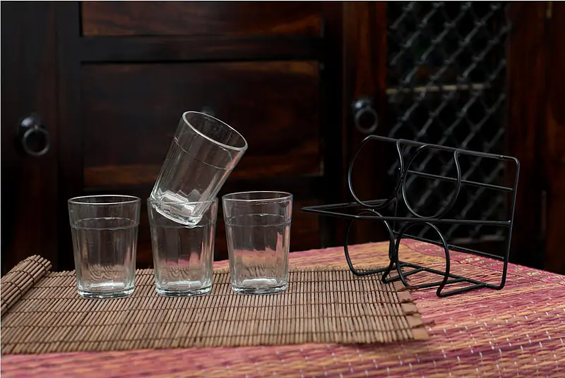 Clear Cutting Chai Glasses - Set of 4 - Master