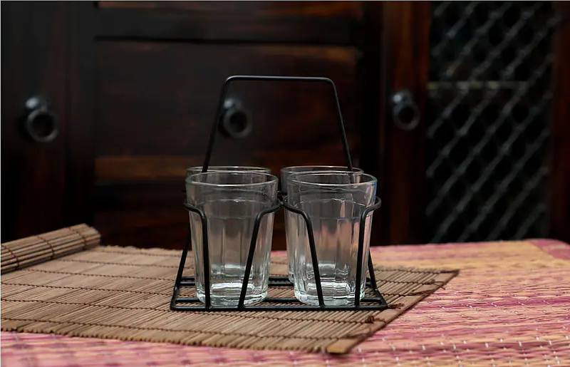 Clear Cutting Chai Glasses - Set of 4 - Master