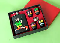 Hip Flask with Shot Glasses - Sholay Gabbar - Master