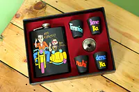 Hip Flask with Shot Glasses - Munna Bhai - Master