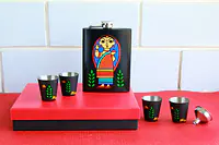 Hip Flask with Shot Glasses - Bengali Babushka - Master