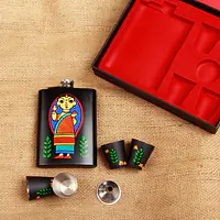 Hip Flask with Shot Glasses - Bengali Babushka - Master