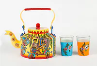 Kettle Set - Indian Madhubani Rickshaw - Master