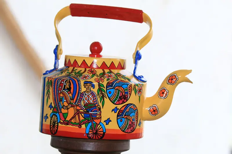 Kettle Set - Indian Madhubani Rickshaw - Master