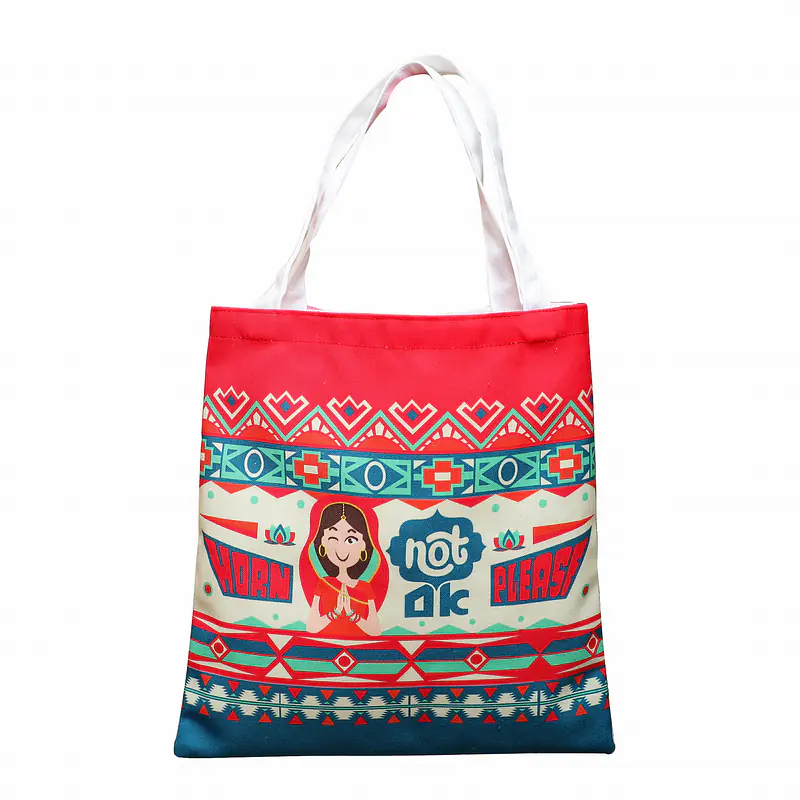 Canvas Tote Bags - Horn Not Ok Please - Master