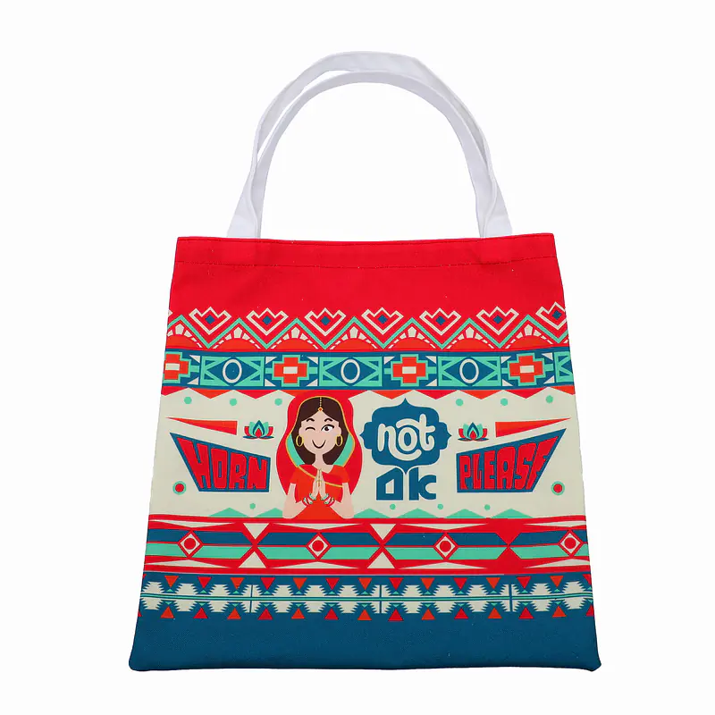 Canvas Tote Bags - Horn Not Ok Please - Master