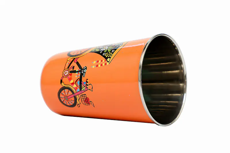 Stainless Steel Tumbler Big - Cycle Rickshaw Orange - Master