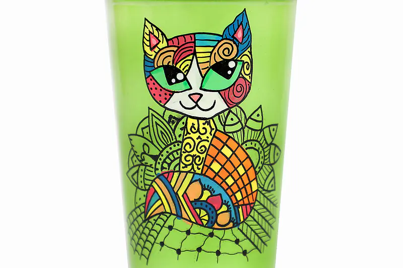 Stainless Steel Tumbler Big - Pussy Cat Green - Master