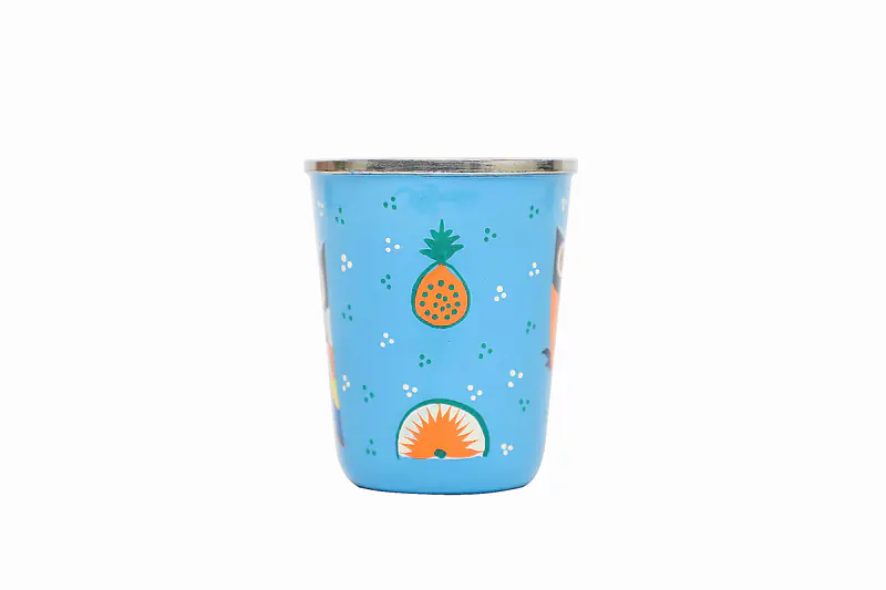 Stainless Steel Tumbler Small - Owl Feather Blue - Master