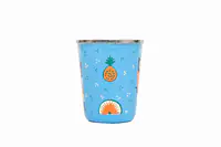 Stainless Steel Tumbler Small - Owl Feather Blue - Master