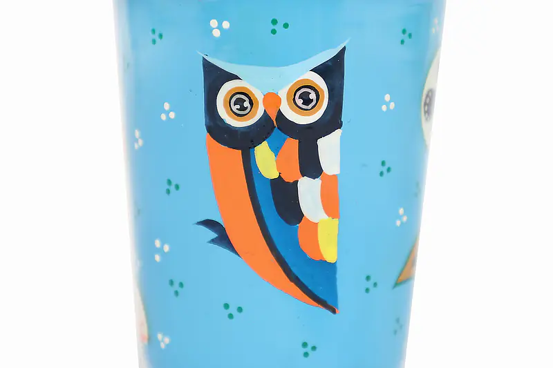 Stainless Steel Tumbler Small - Owl Feather Blue - Master