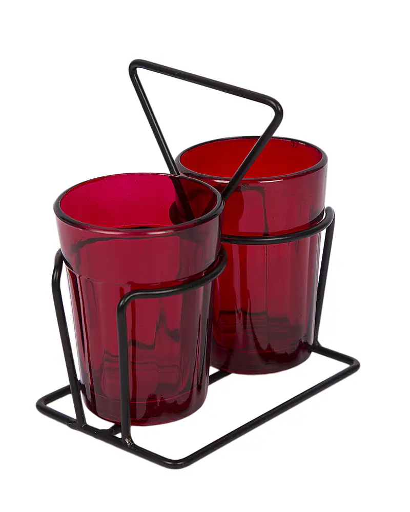 Tapri Glasses - Rang Barse - Set of 2  ( Red ) - Master