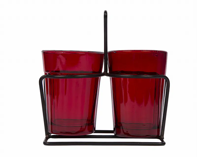 Tapri Glasses - Rang Barse - Set of 2  ( Red ) - Master