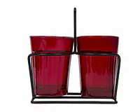 Tapri Glasses - Rang Barse - Set of 2  ( Red ) - Master