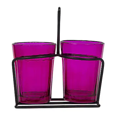 Tapri Glasses - Rang Barse - Set of 2  ( Purple ) - Master