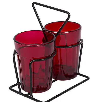 Tapri Glasses - Rang Barse - Set of 2  ( Red ) - Master