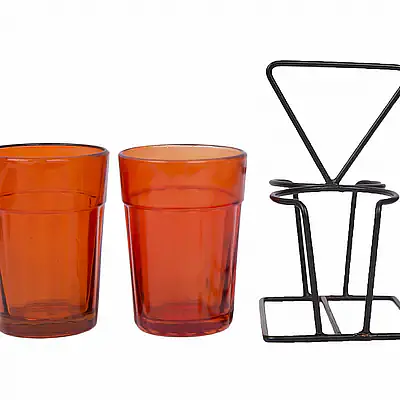 Tapri Glasses - Rang Barse - Set of 2 ( Orange ) - Master