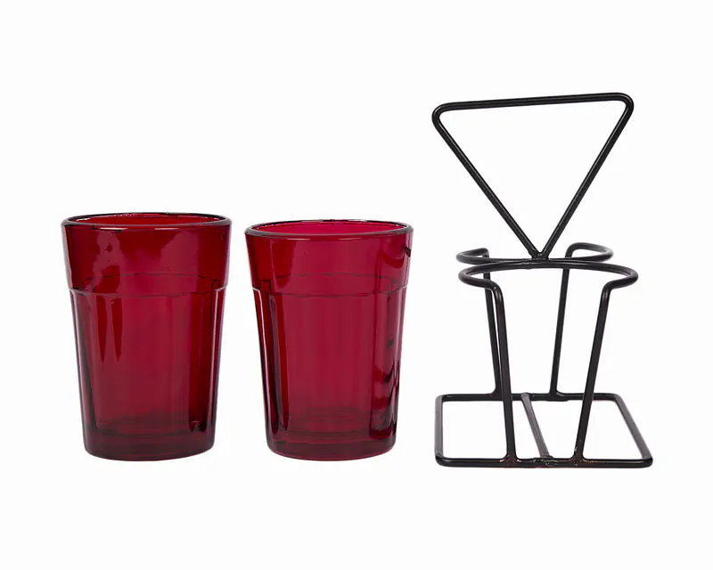 Tapri Glasses - Rang Barse - Set of 2  ( Red ) - Master