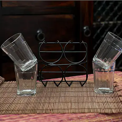Clear Cutting Chai Glasses - Set of 4 - Master