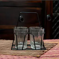 Clear Cutting Chai Glasses - Set of 4 - Master