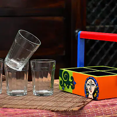 Katta Chai With Transparent Cutting Chai Glasses - Lotus - Master