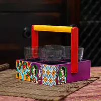 Katta Chai With Two Clear Cutting Chai Glasses - Run Zun - Master