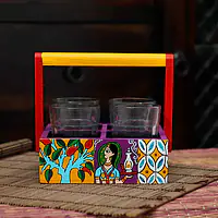 Katta Chai With Two Clear Cutting Chai Glasses - Run Zun - Master