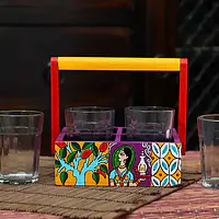 Katta Chai With Two Clear Cutting Chai Glasses - Run Zun - Master