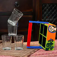 Katta Chai With Transparent Cutting Chai Glasses - Lotus - Master