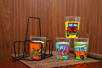 Tapri Glasses - Chalti Ka Naam Gaadi ( Set of 4 )