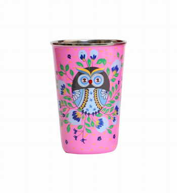 Steel Tumbler Big-Owl Eye Pink