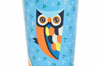 Stainless Steel Tumbler Big -  Owl Feather Blue