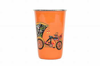 Stainless Steel Tumbler Big - Cycle Rickshaw Orange