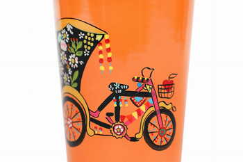 Stainless Steel Tumbler Big - Cycle Rickshaw Orange