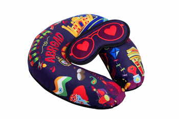 Neck Pillow & Eye Mask Combo - India To Abroad