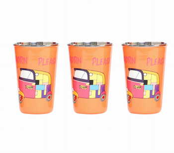 Steel Tumbler Big-Auto Orange ( set of 3 )