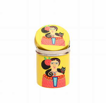 Steel Canister-Lady Set Yellow