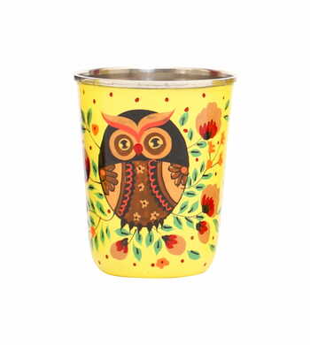 Steel Tumbler Small-Owl Eye Yellow